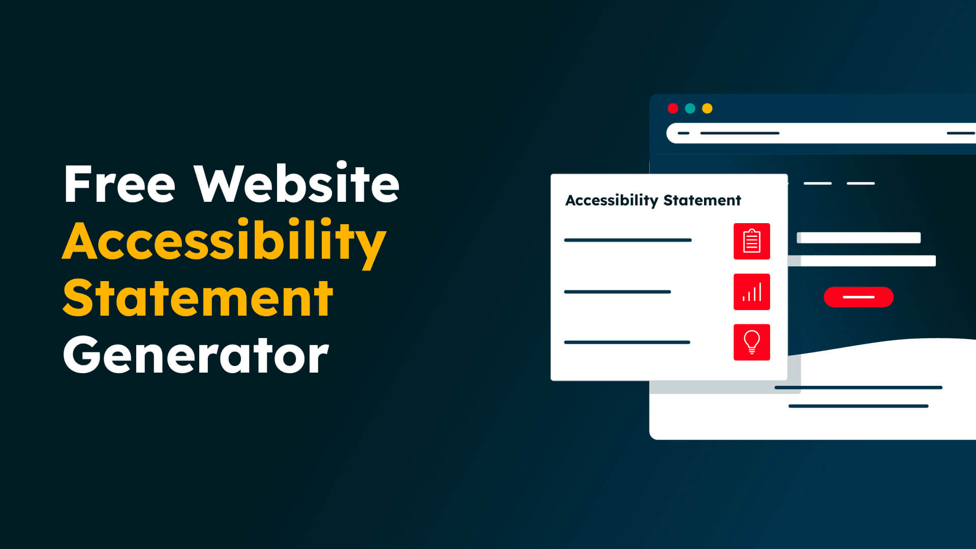 Title reads 'Free Website Accessibility Statement Generator'