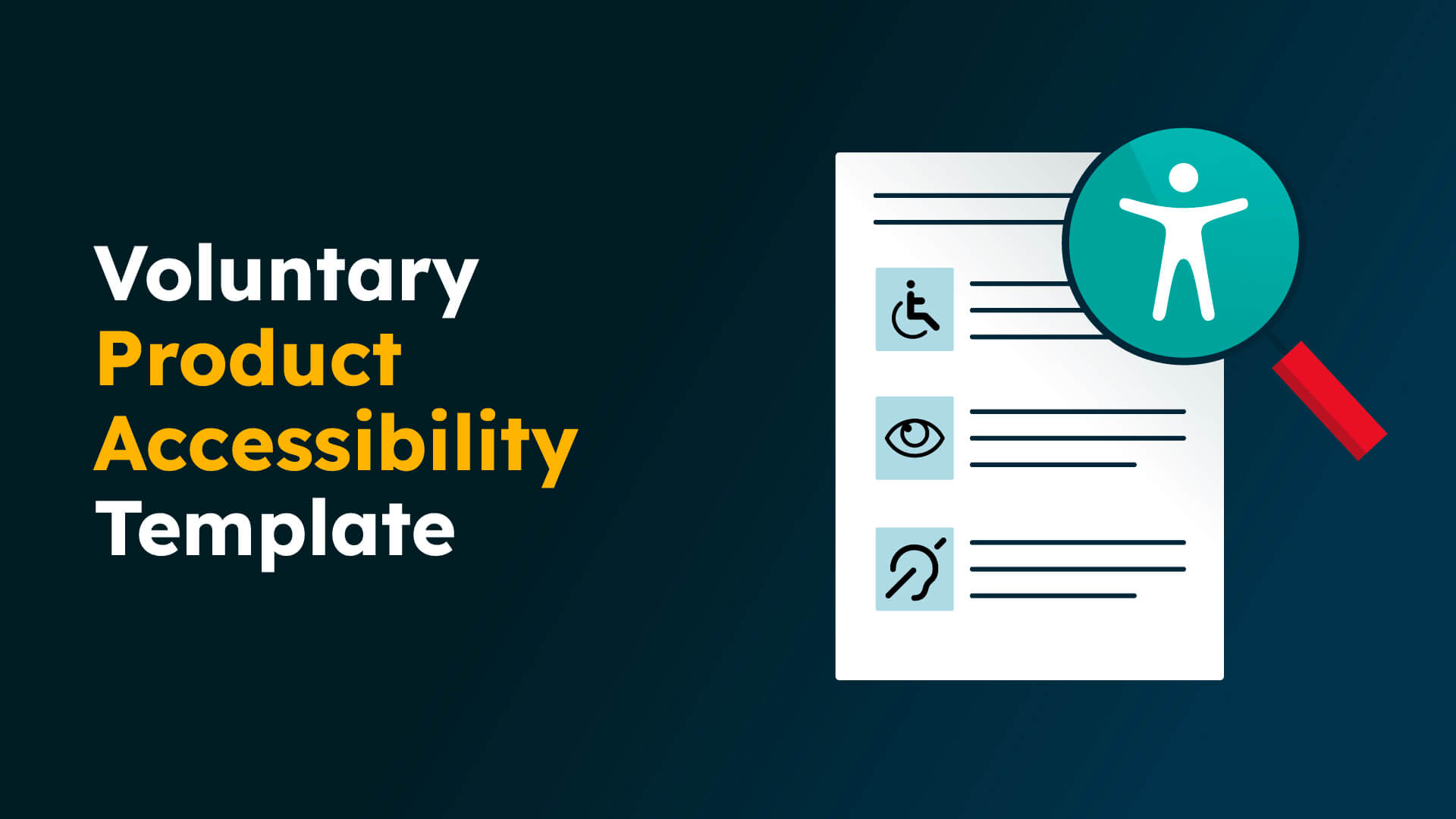 Title reads 'Voluntary Product Accessibility Template'