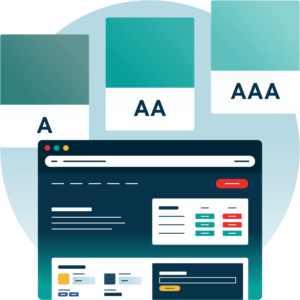 colour contrast levels of WCAG compliance