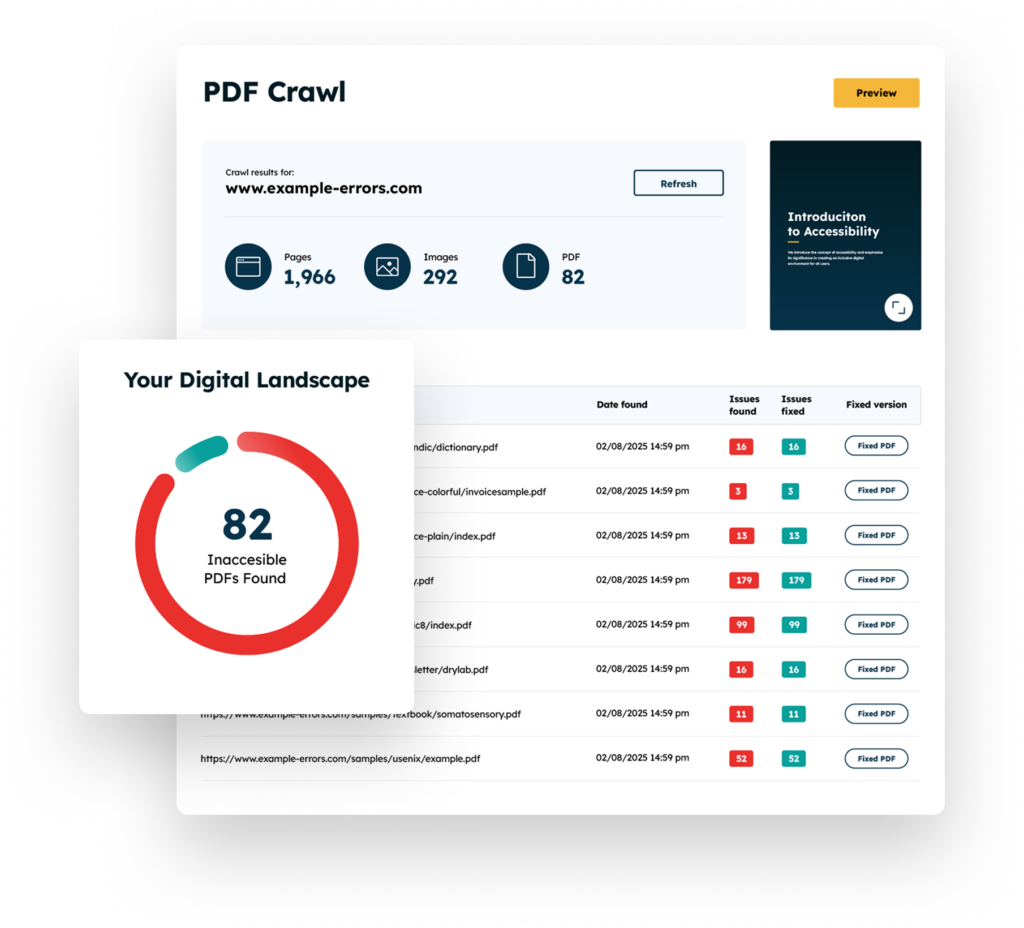 Example of a PDF Crawl by Recite Me