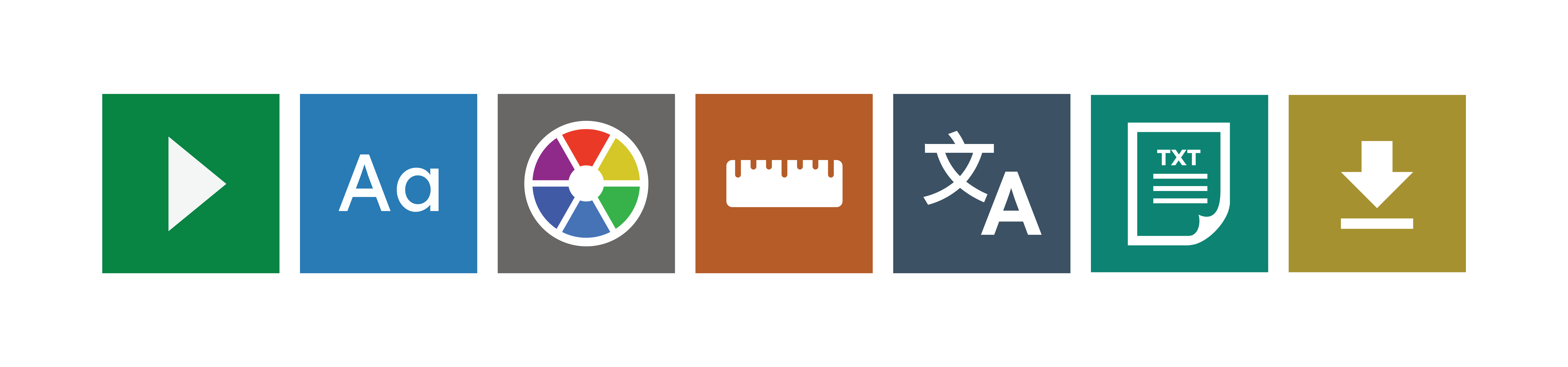 Assistive toolbar icons